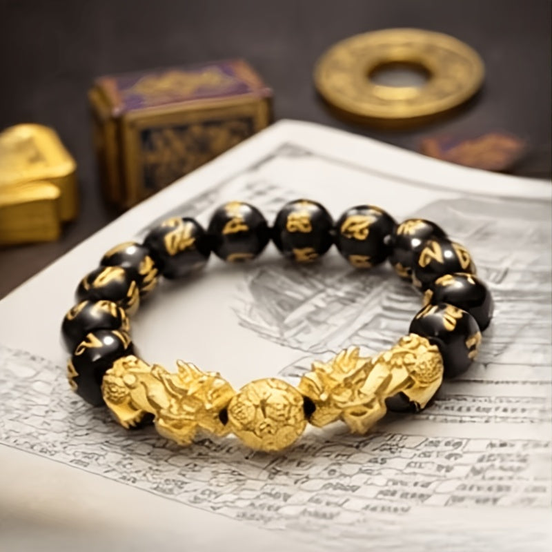 shui obsidian double pixiu bracelet