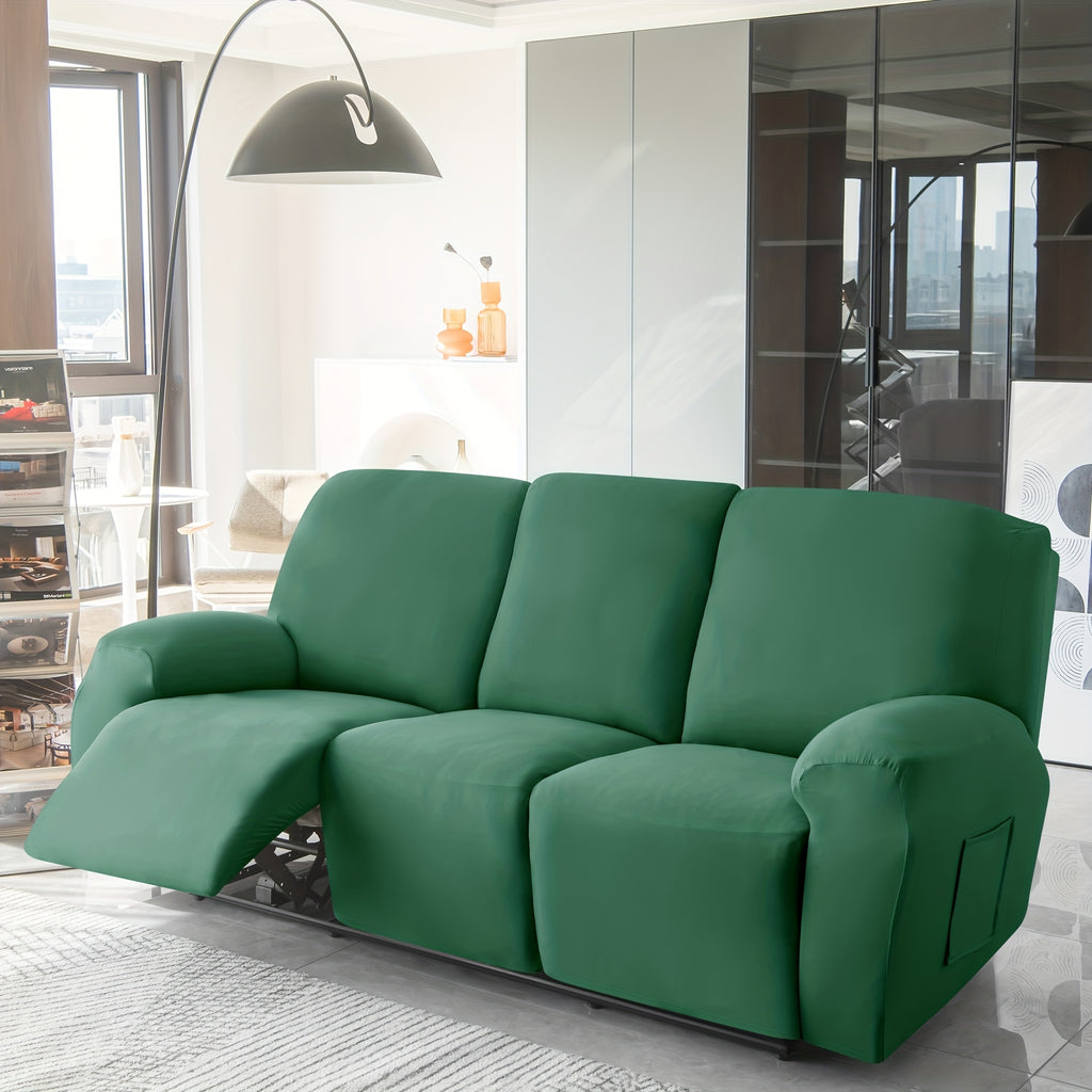 1 2 3 seater fiber fabric recliner sofa cover segmented