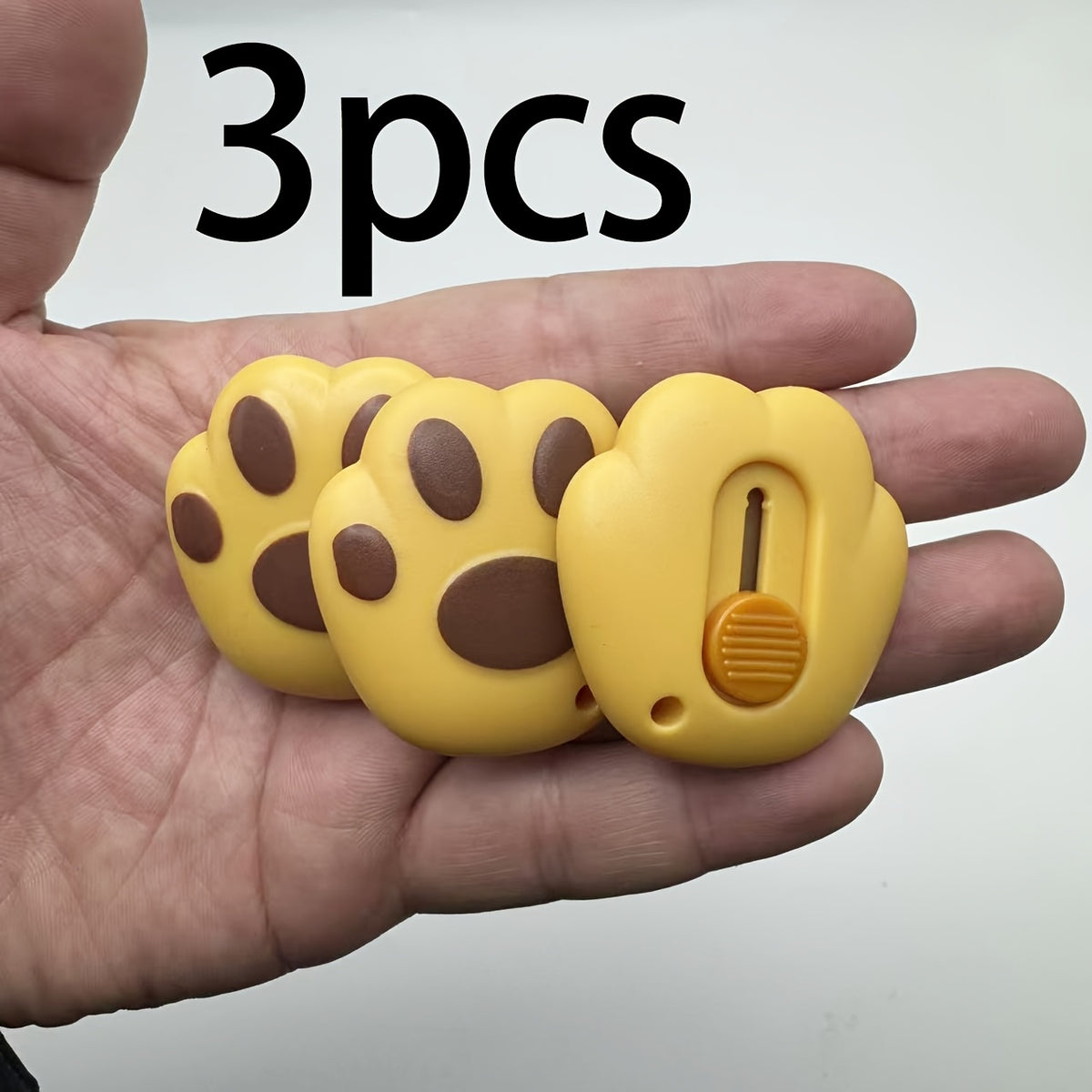3 5pcs avocado green portable cutting tool cute cat paw