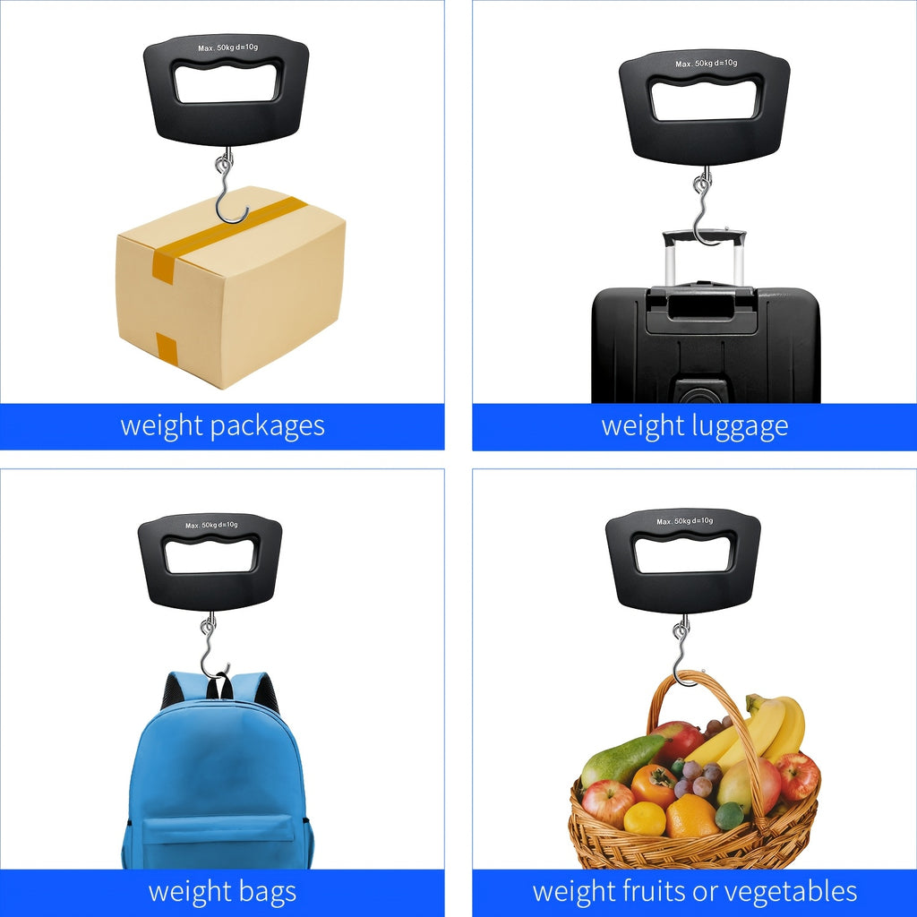 1pc 110 lbs 50 kg digital hand luggage hanging scale