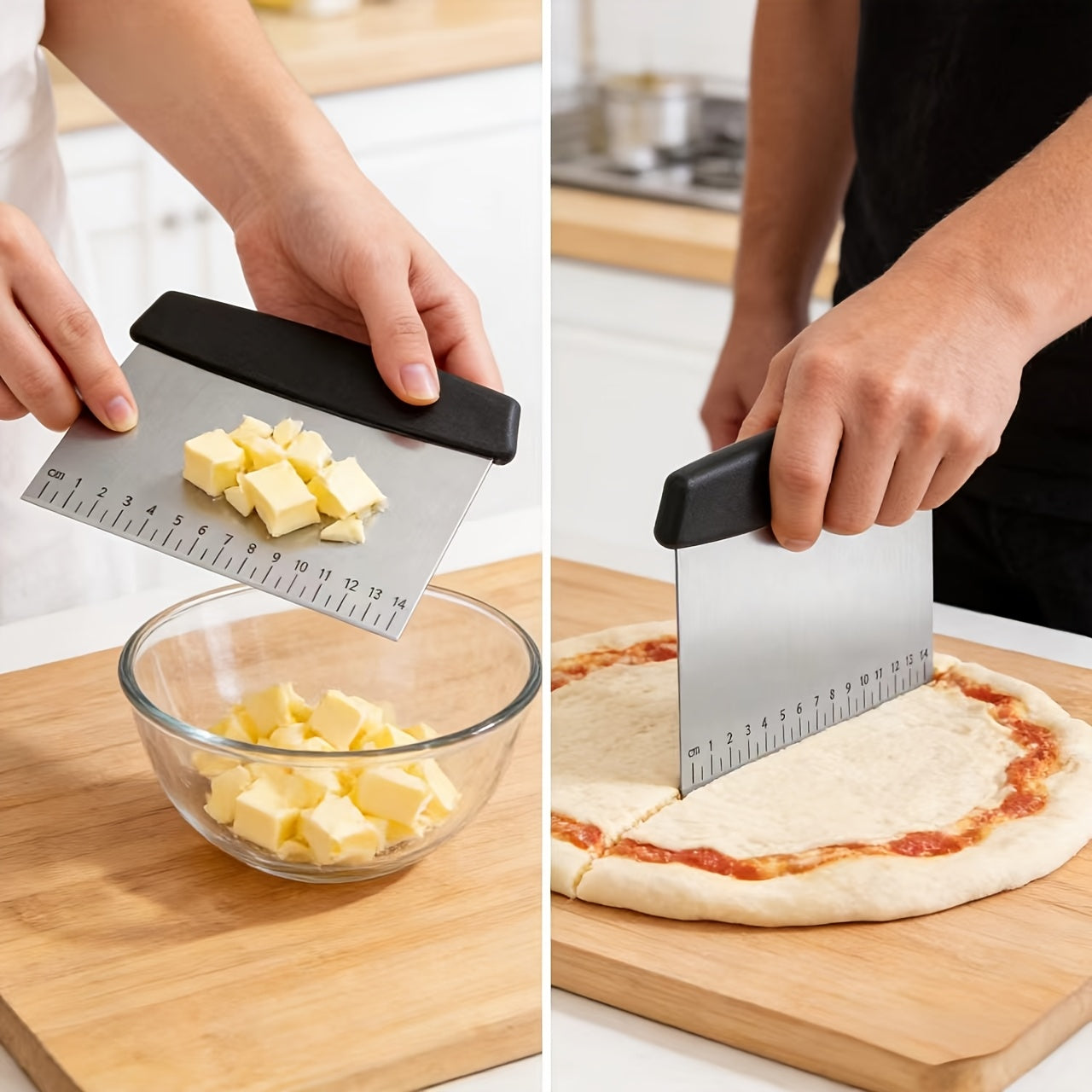 stainless steel scraper dough cutter   spatula