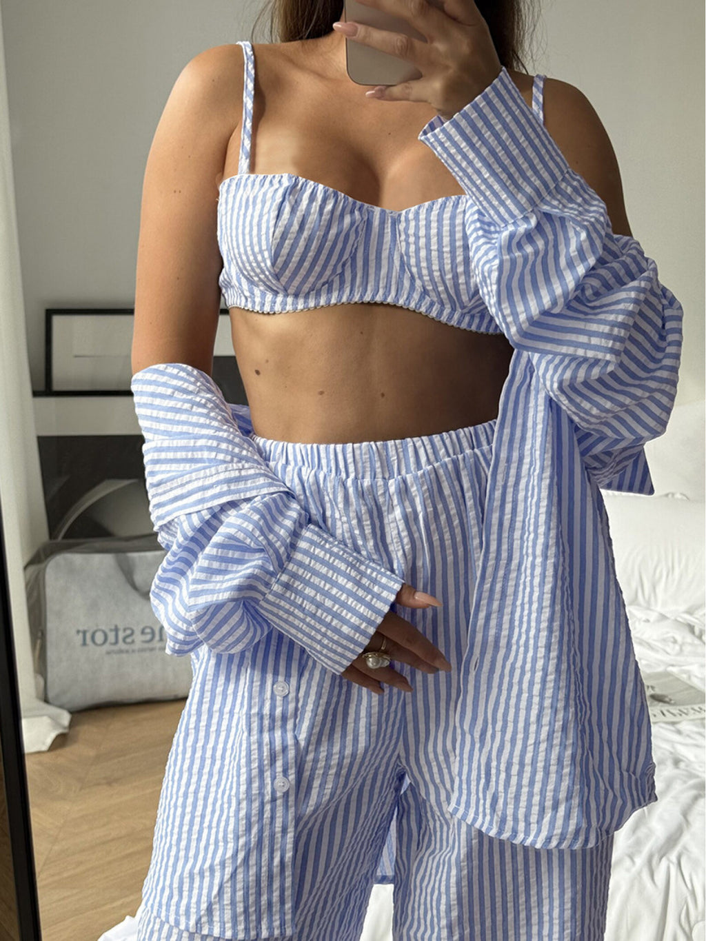 3pcs womens pajamas set autumn winter featuring soft