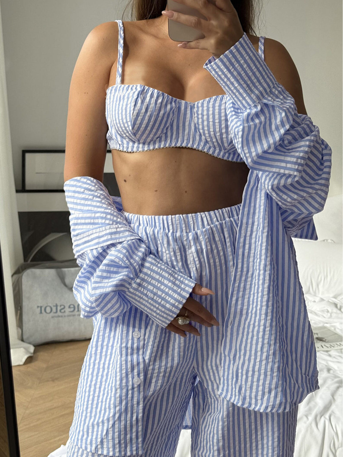 3pcs womens pajamas set autumn winter featuring soft