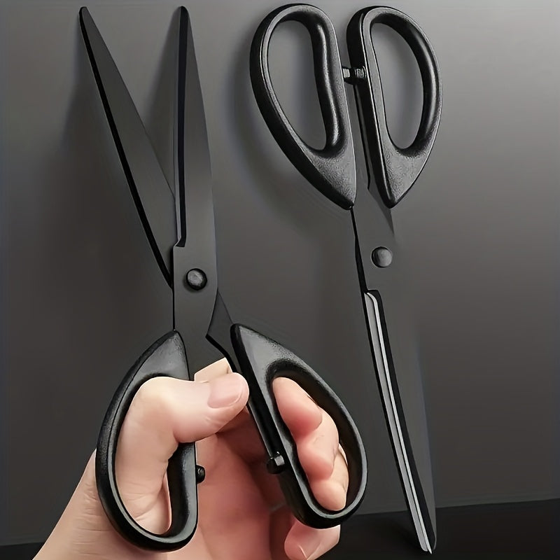 2 black rust proof metal scissors sharp   comfortable