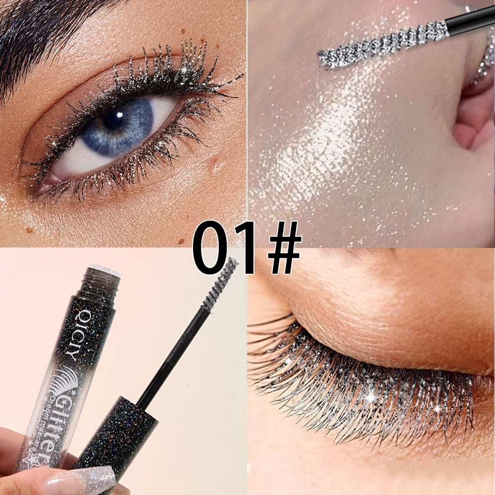 long lasting sparkling mascara metal spiral brush volume