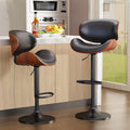 1 2pcs bar stools adjustable swivel faux leather bar stool