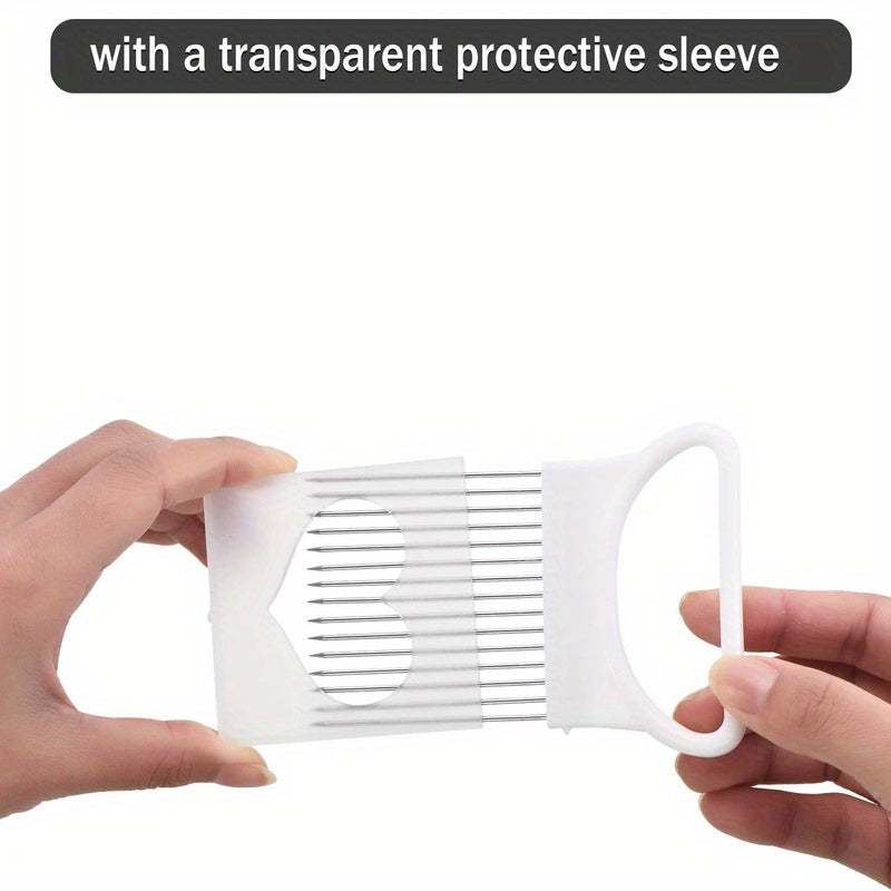 1 2 4pcs onion slicer vegetable tomato holder slicer cutter