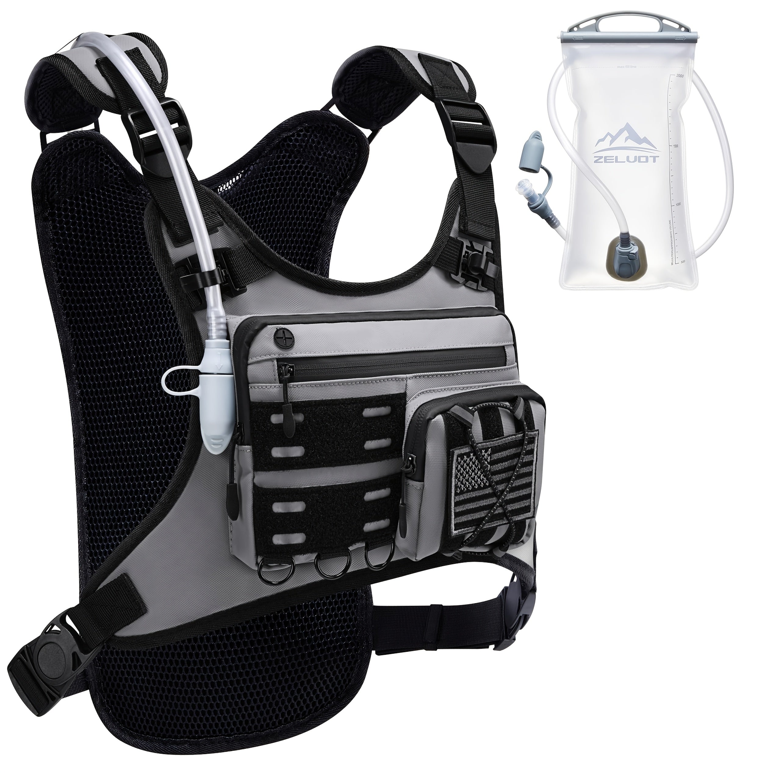 running vest 3l water bladder lightweight adjustable chest