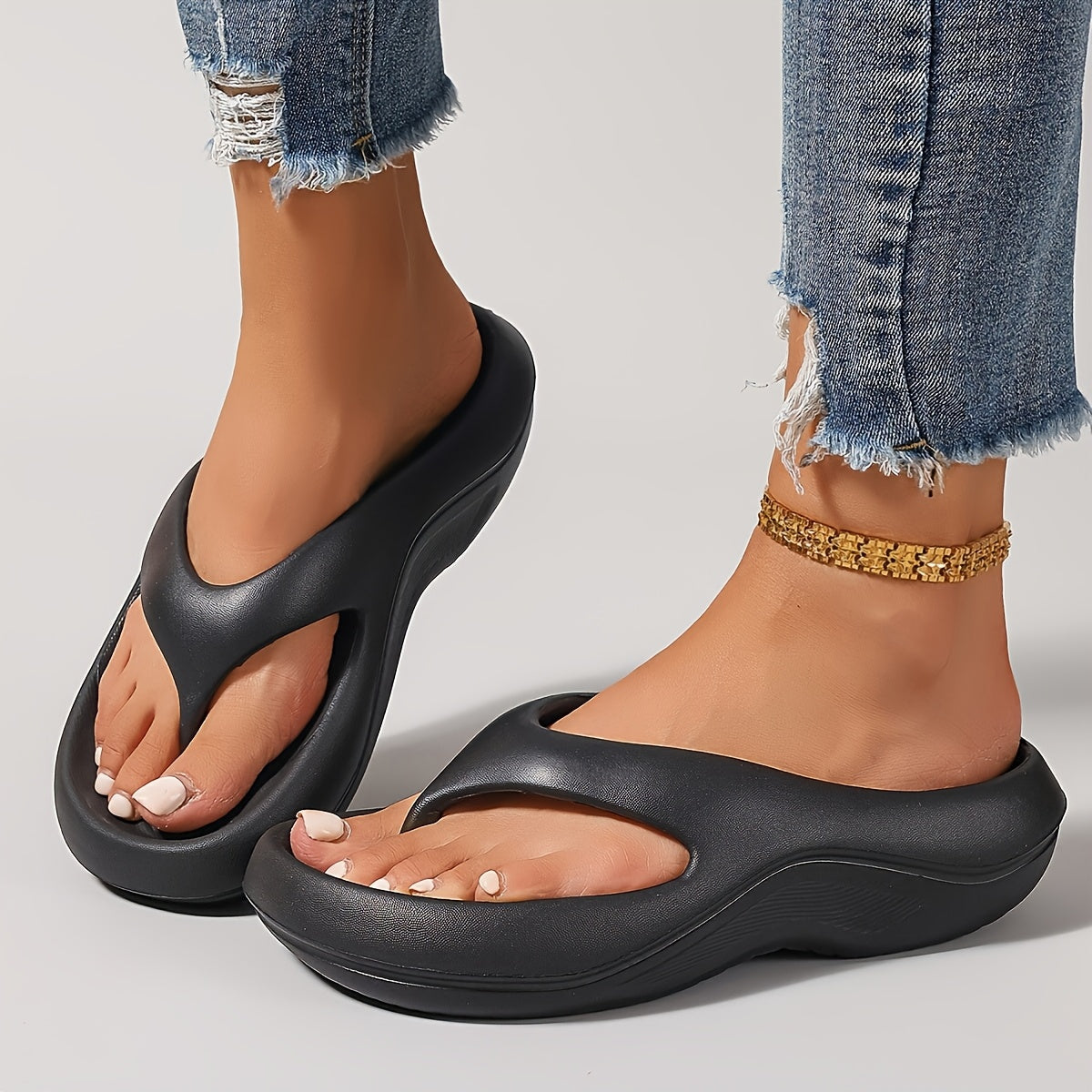 women retro eva slippers arch support thick sole   heel