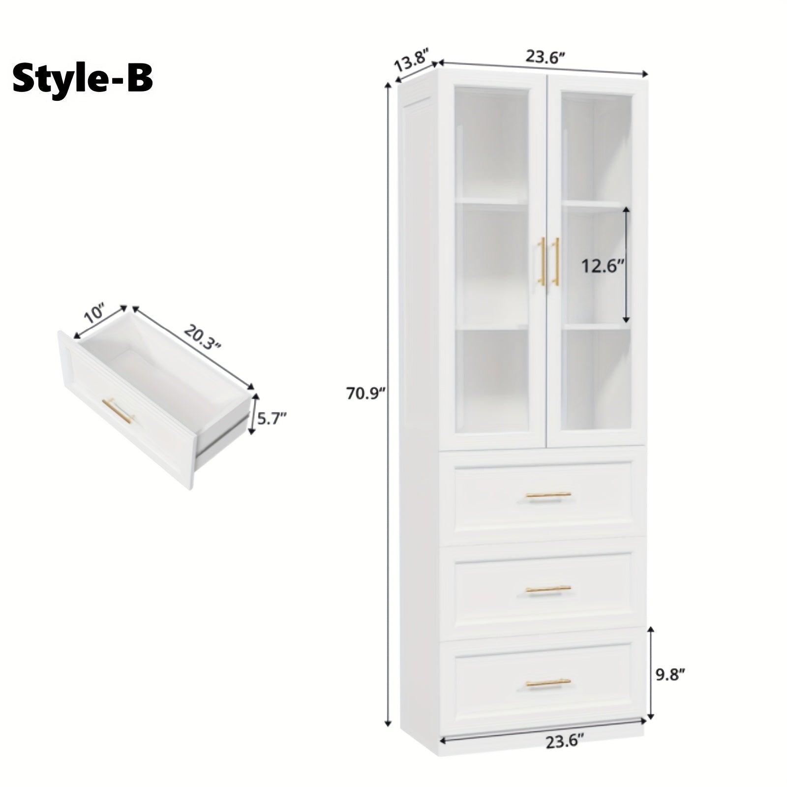 modular bookshelf display cabinet set glass doors drawers 5