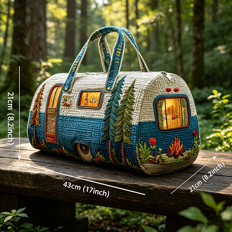 2d flat printing not embroidery   van theme travel bags