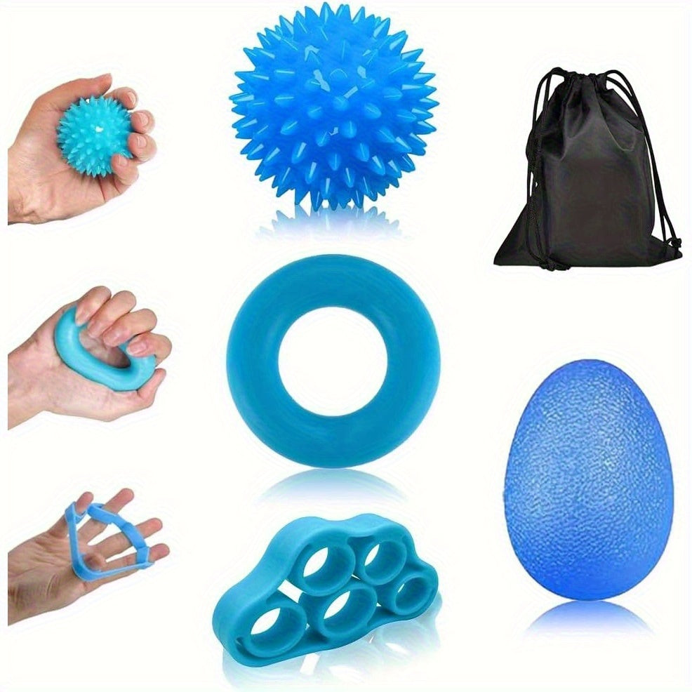 5pcs hand exerciser set finger trainer hedgehog ball soft