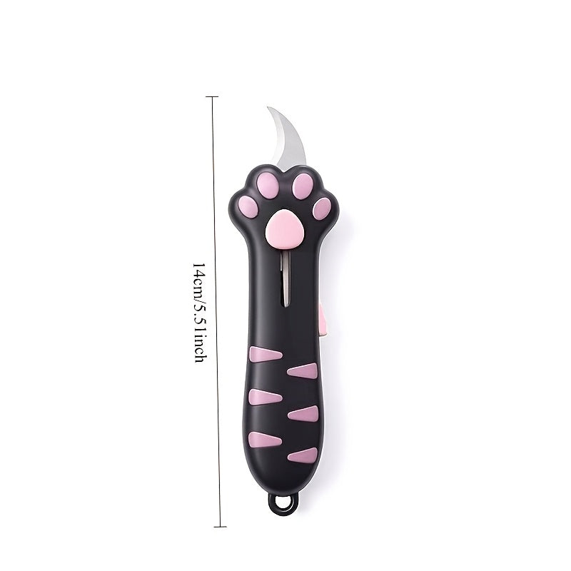 2pcs set multifunctional box cutter storage bag cute cat paw