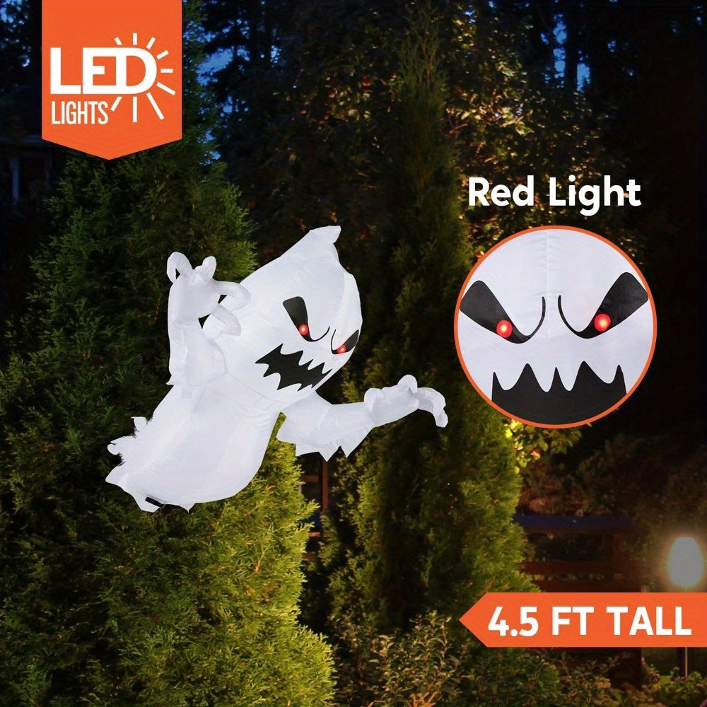 4 5 ft halloween inflatable ghost   leds blow flying