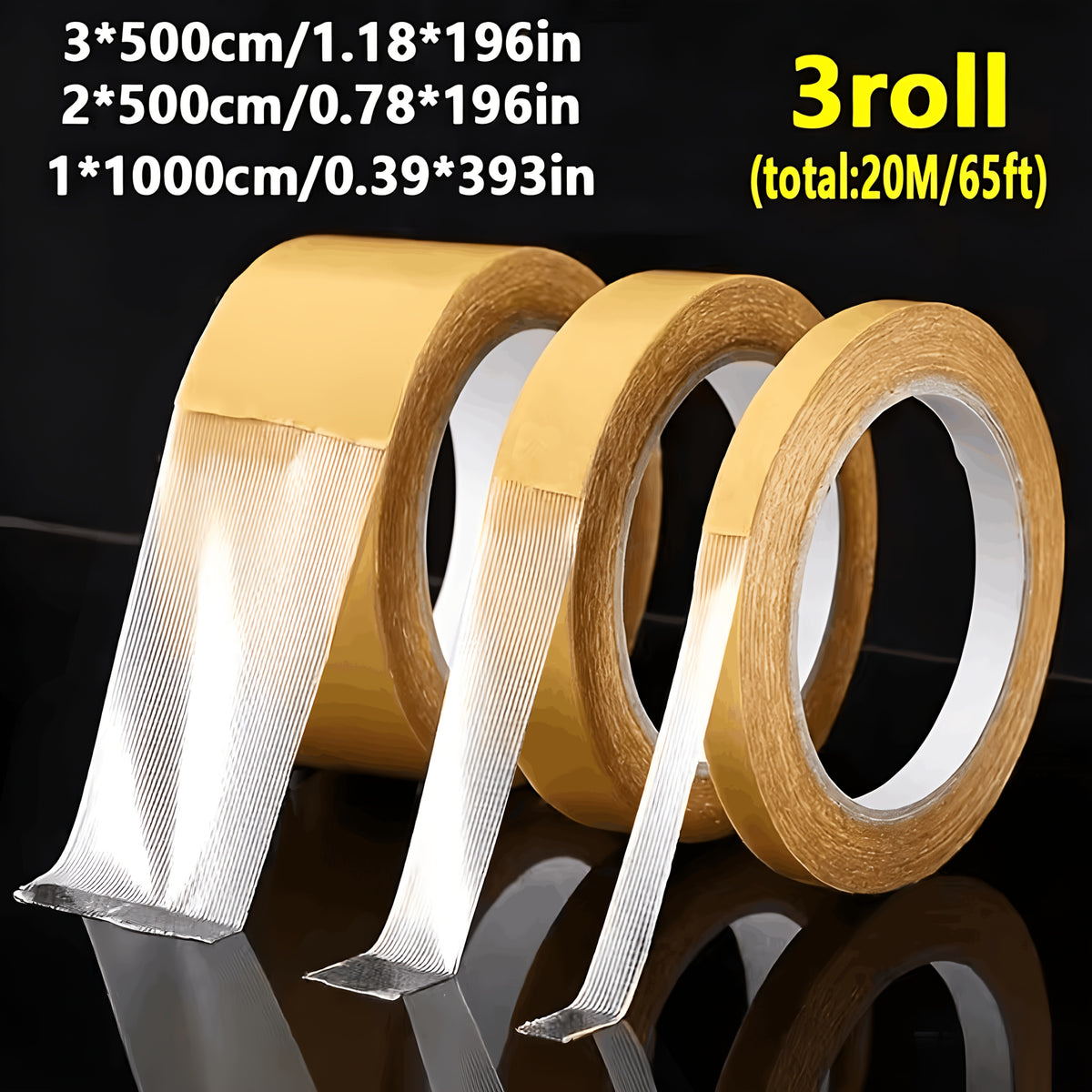 3 rolls strong   no sew hem tape no cutting needed