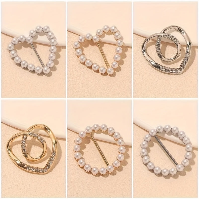 6pcs random color sparkling   t shirt clips elegant