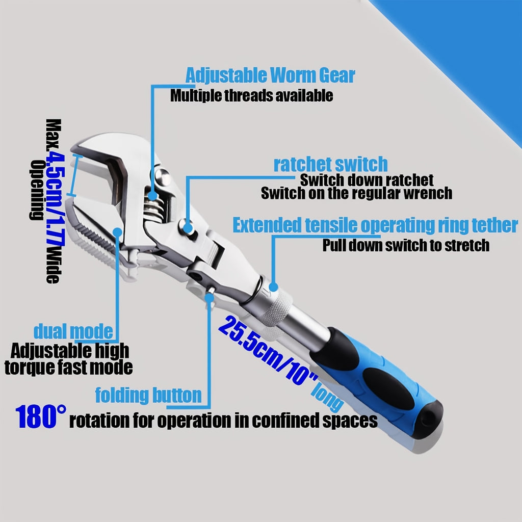 adjustable wrench 10inch 12 inch ratcheting