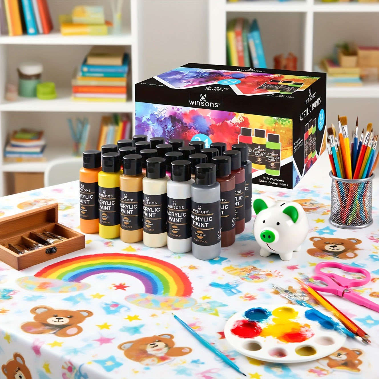 acrylic paint   colors 2fl oz 59ml per bottle