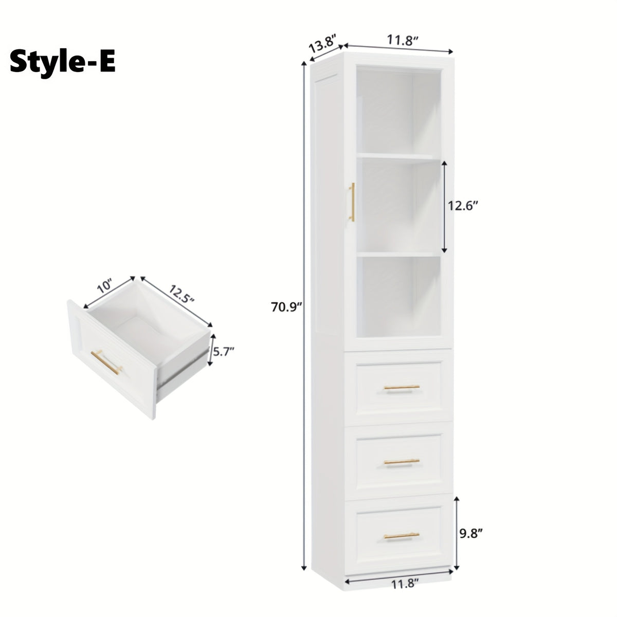 modular bookshelf display cabinet set glass doors drawers 5