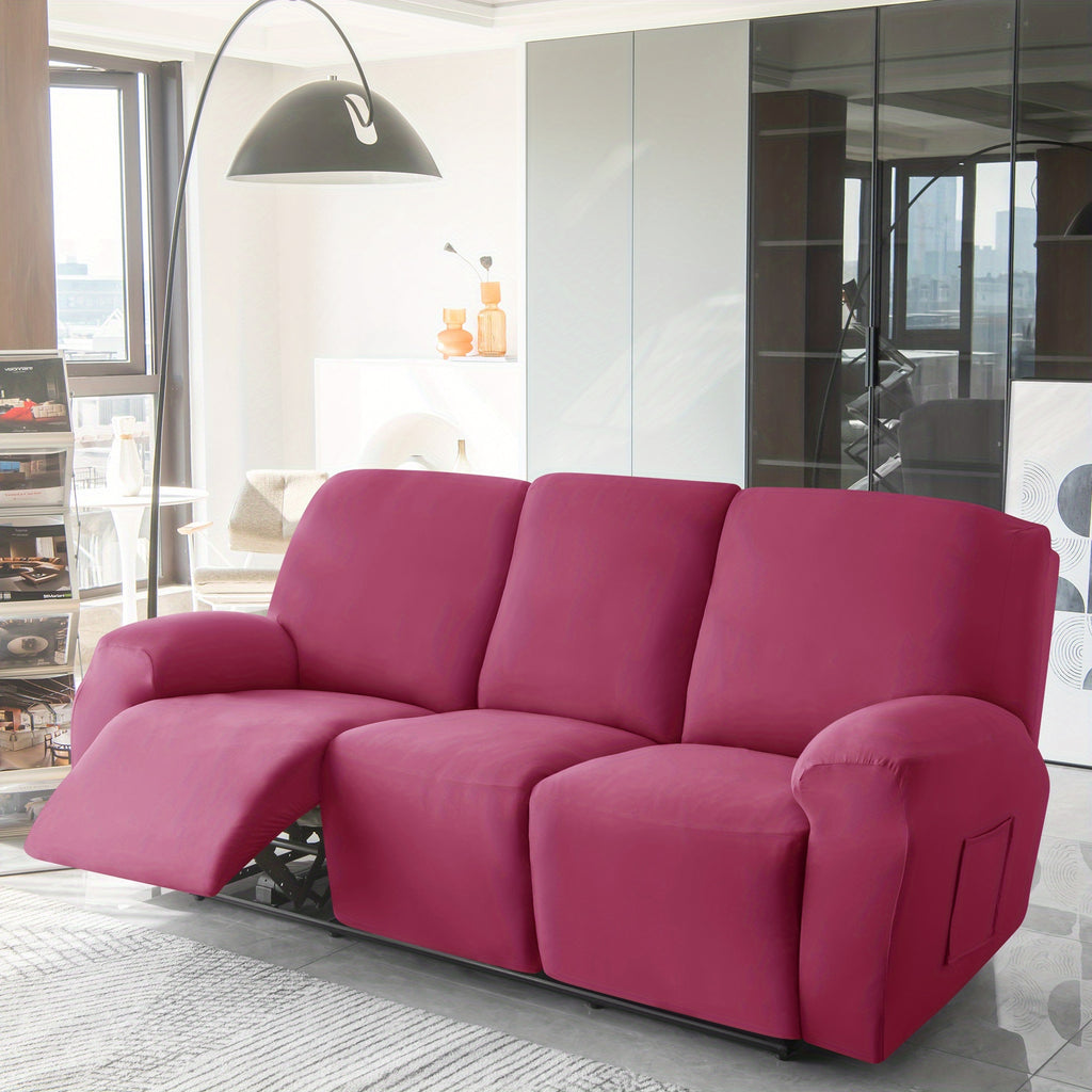 1 2 3 seater fiber fabric recliner sofa cover segmented