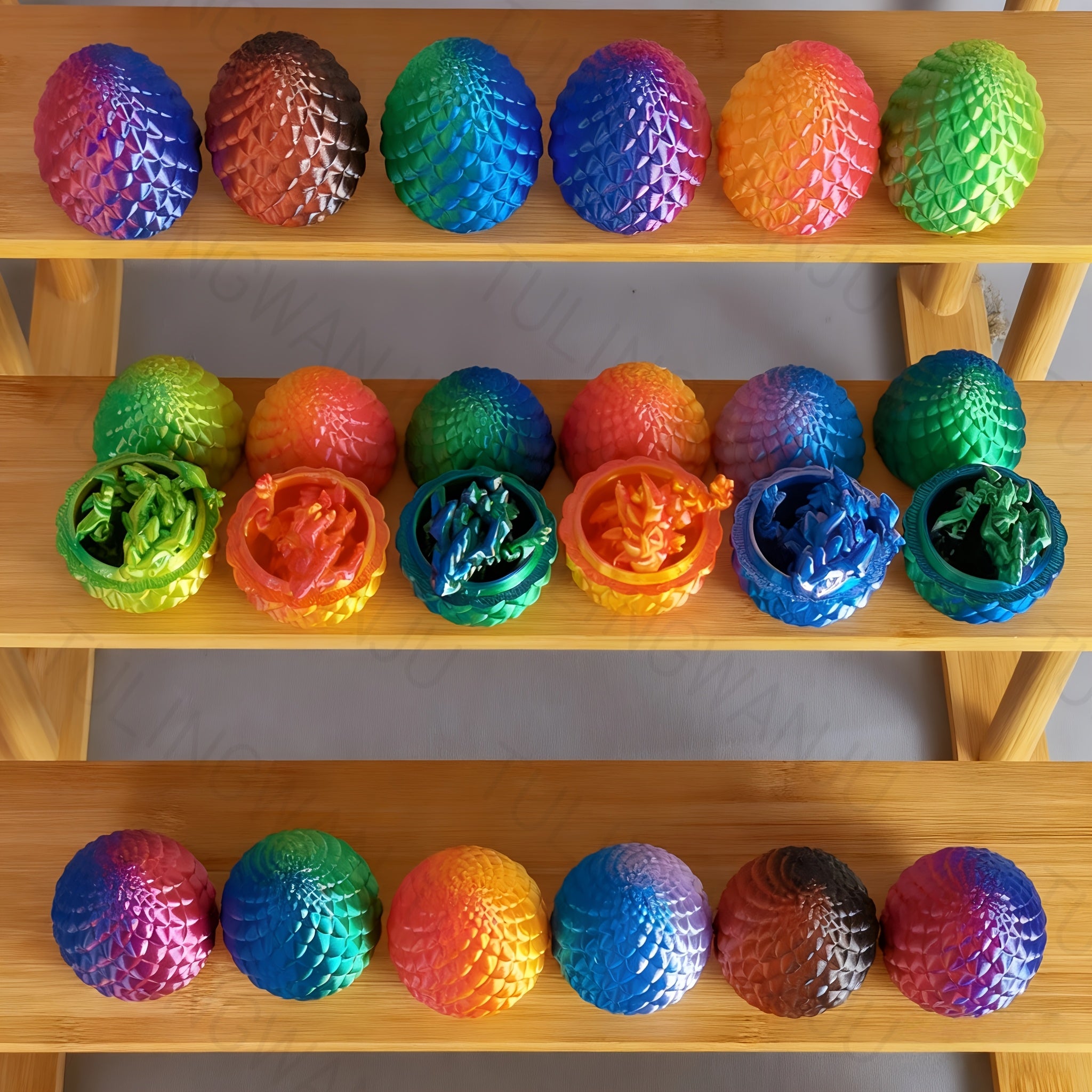 40pcs 3d printed dragon egg set decorative sculptures