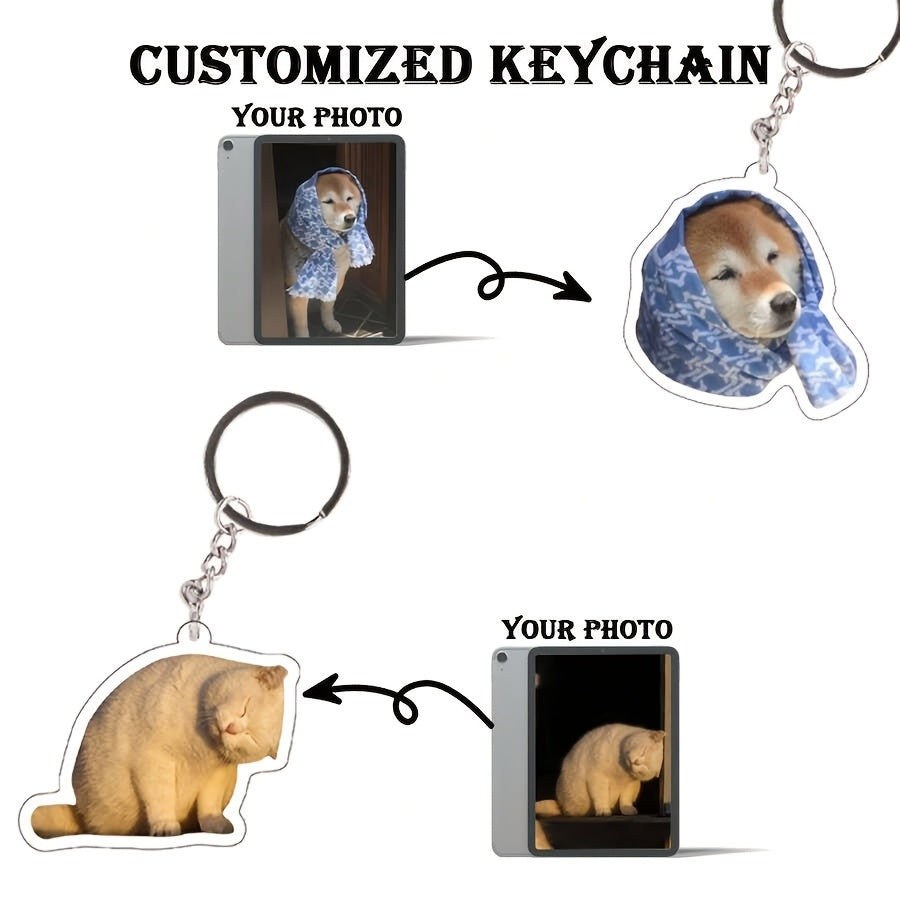 1    photo text keychain