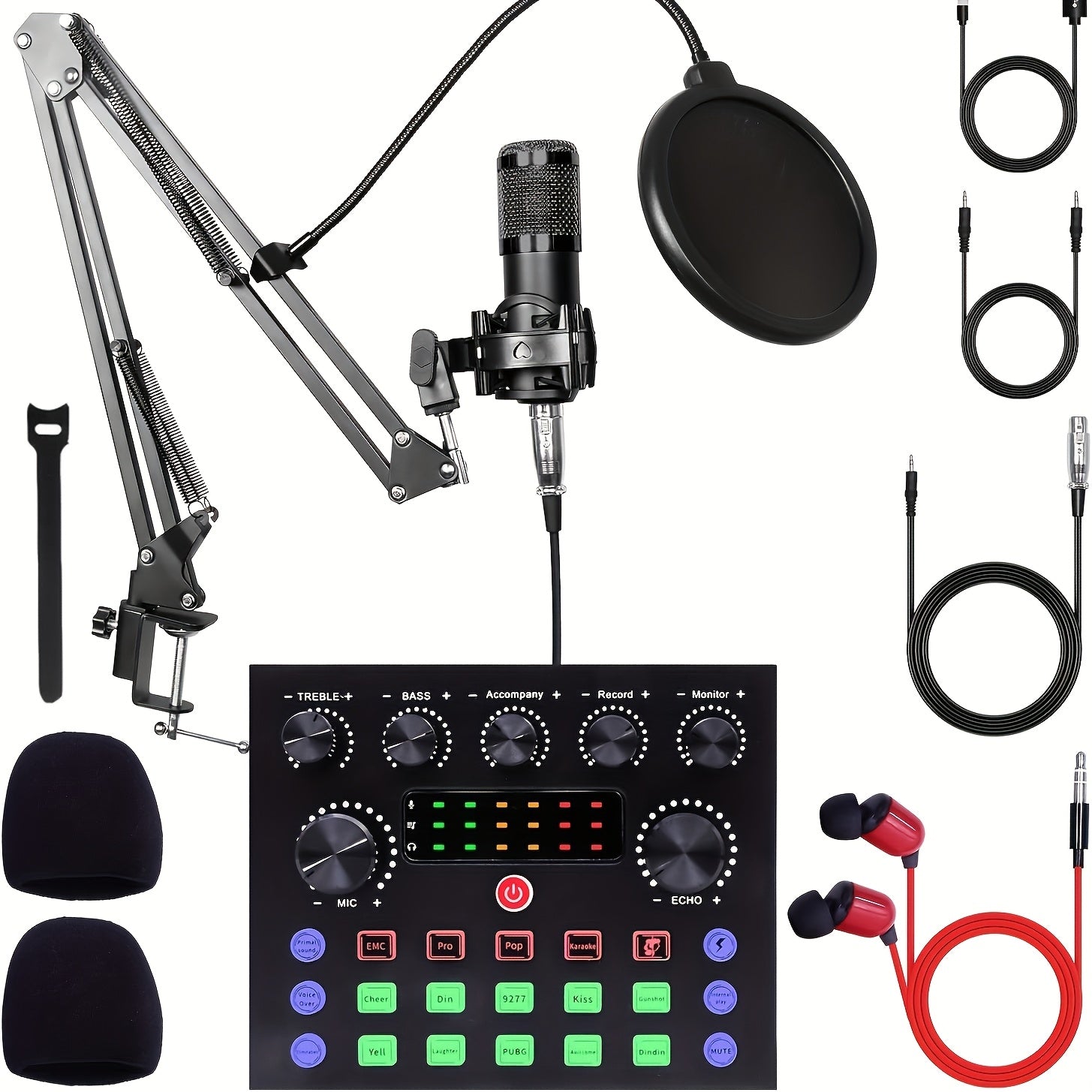 recording kit podcast music mixer equipment
