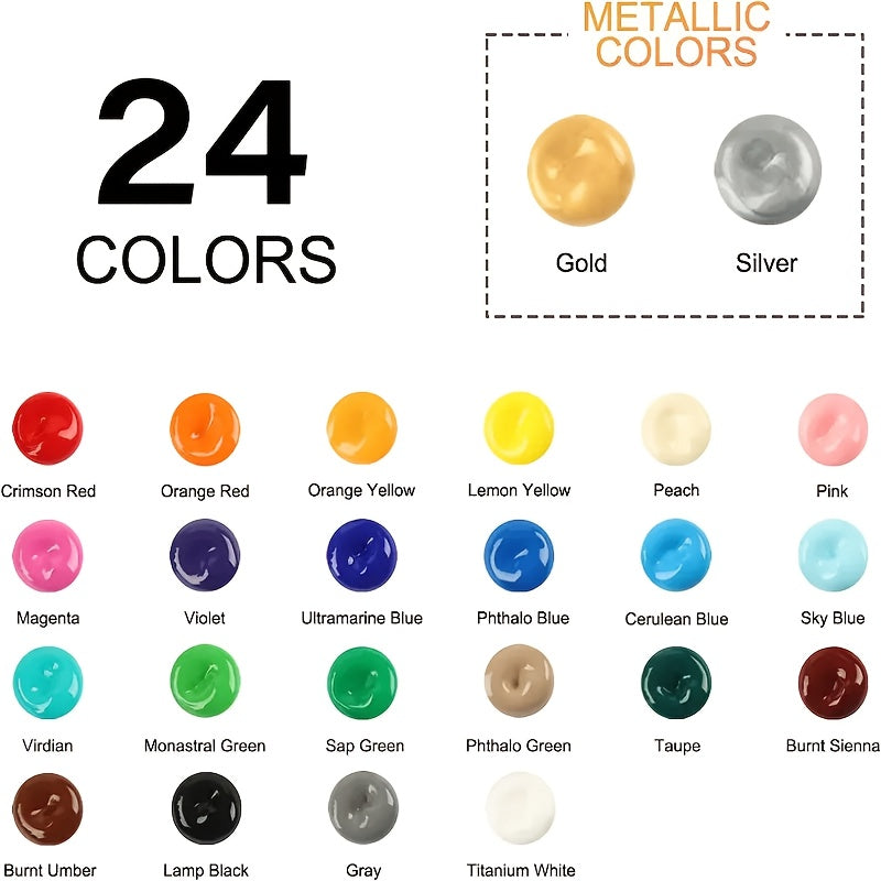 acrylic paint   colors 2fl oz 59ml per bottle