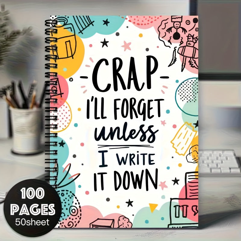 colorful spiral notebook       write vivid
