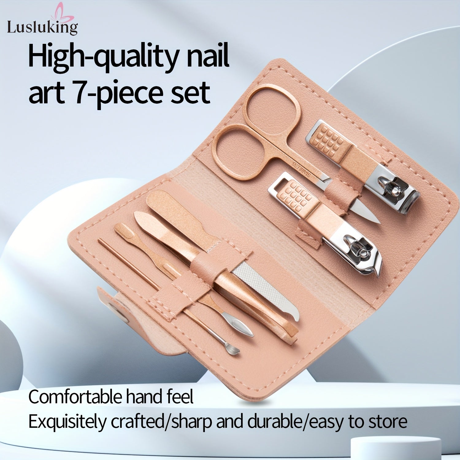 7pcs high quality stainless steel nail clipper set manicure