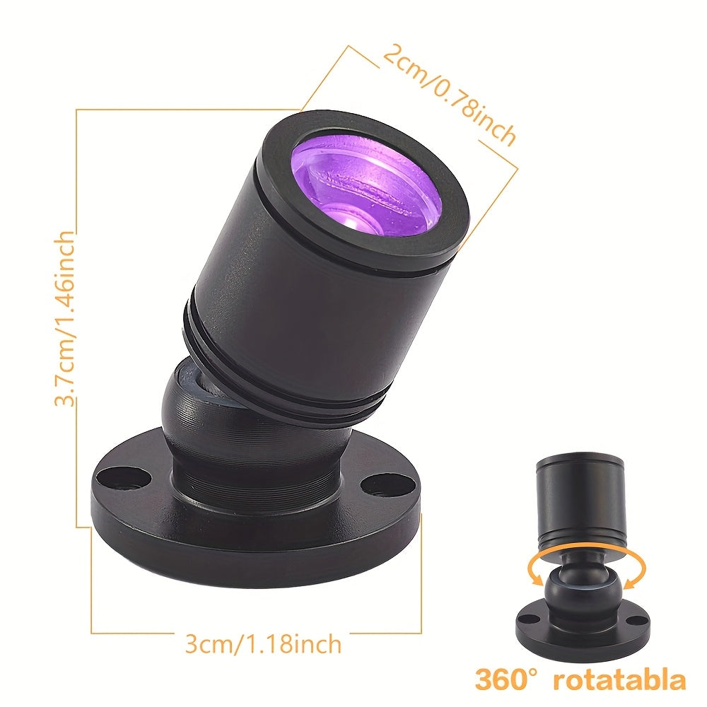 6 4 2pcs led uv blacklight usb powered 1w blacklight violet
