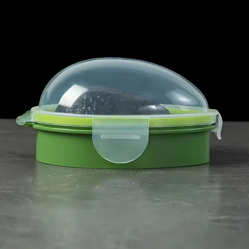1pc reusable avocado crisper storage container dark green
