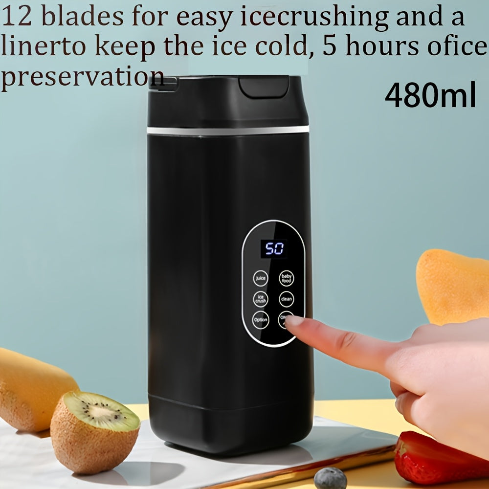 portable juicer led display usb rechargeable handheld juice