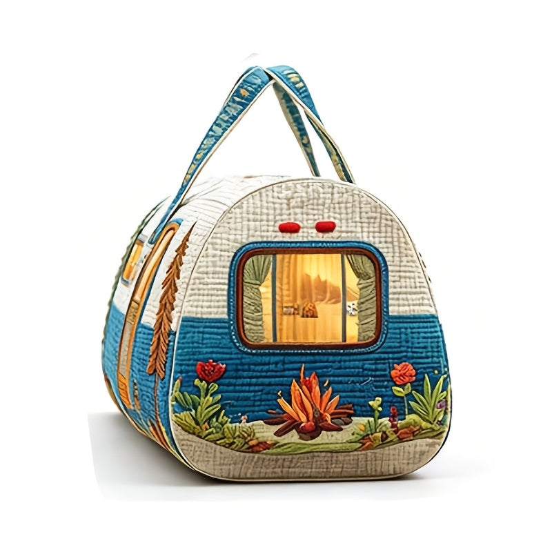 2d flat printing not embroidery   van theme travel bags
