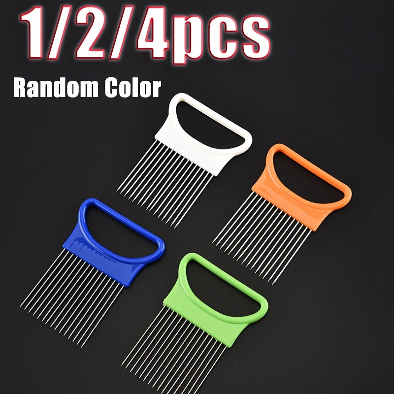 1 2 4pcs onion slicer vegetable tomato holder slicer cutter