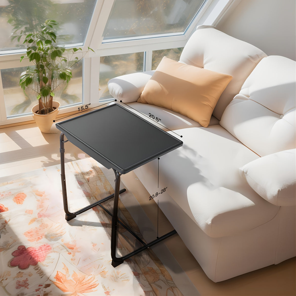 2pcs adjustable tv tray table bed sofa dining table eating
