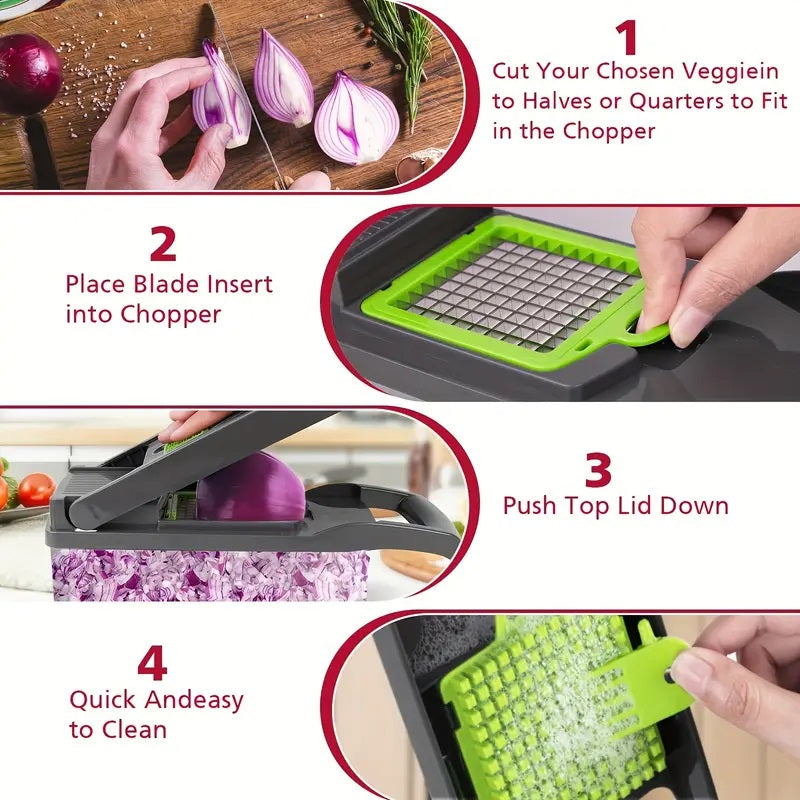 16 in 1 vegetable chopper professional onion chopper multi