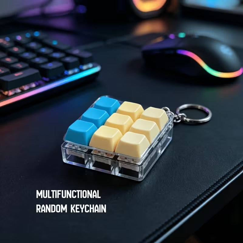 random color 9 key thumb piano keychain compact elegant