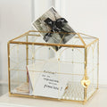 golden glass card box lock slots   inches   25 9cm