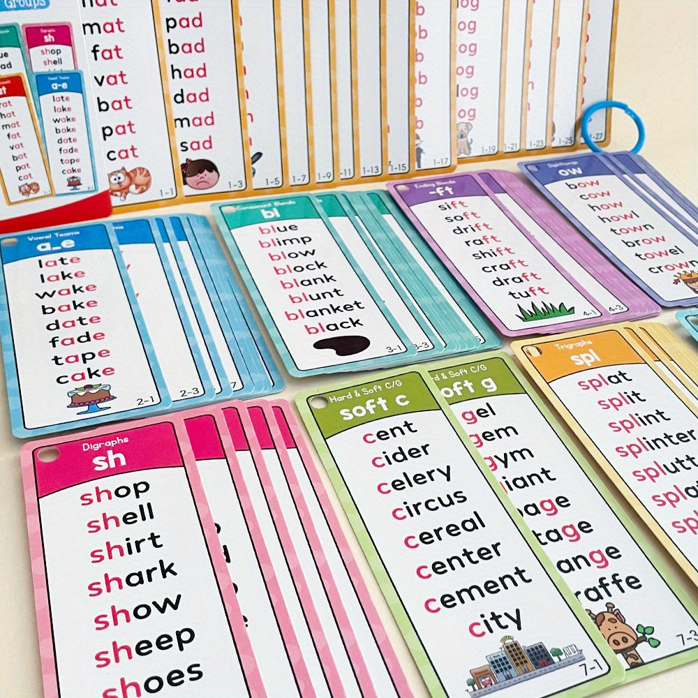 117 families words phonics word   cards english