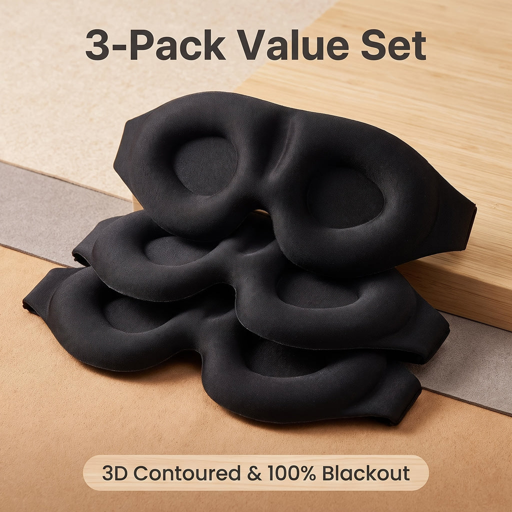 3pcs   eye mask set   contoured design
