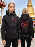 women   trendy windproof hooded jacket