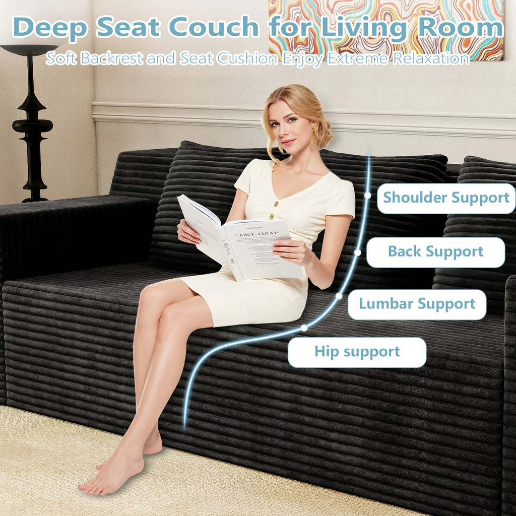 71 inch modern   no wooden frame living room sofa