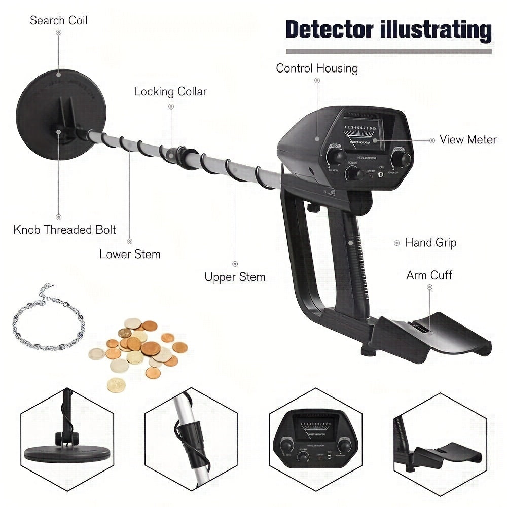 lcd metal detectors golden digger deep sensitive   coil