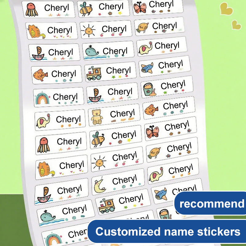 60 360pcs custom waterproof cartoon name stickers anti