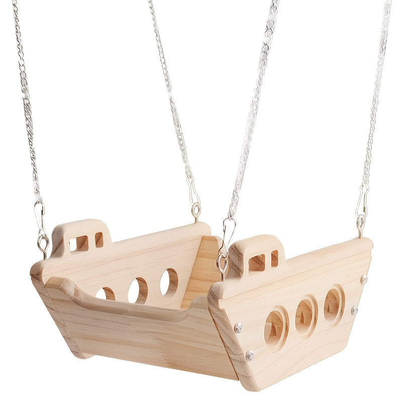 hamster chinchilla solid wood cradle swing hammock hamster