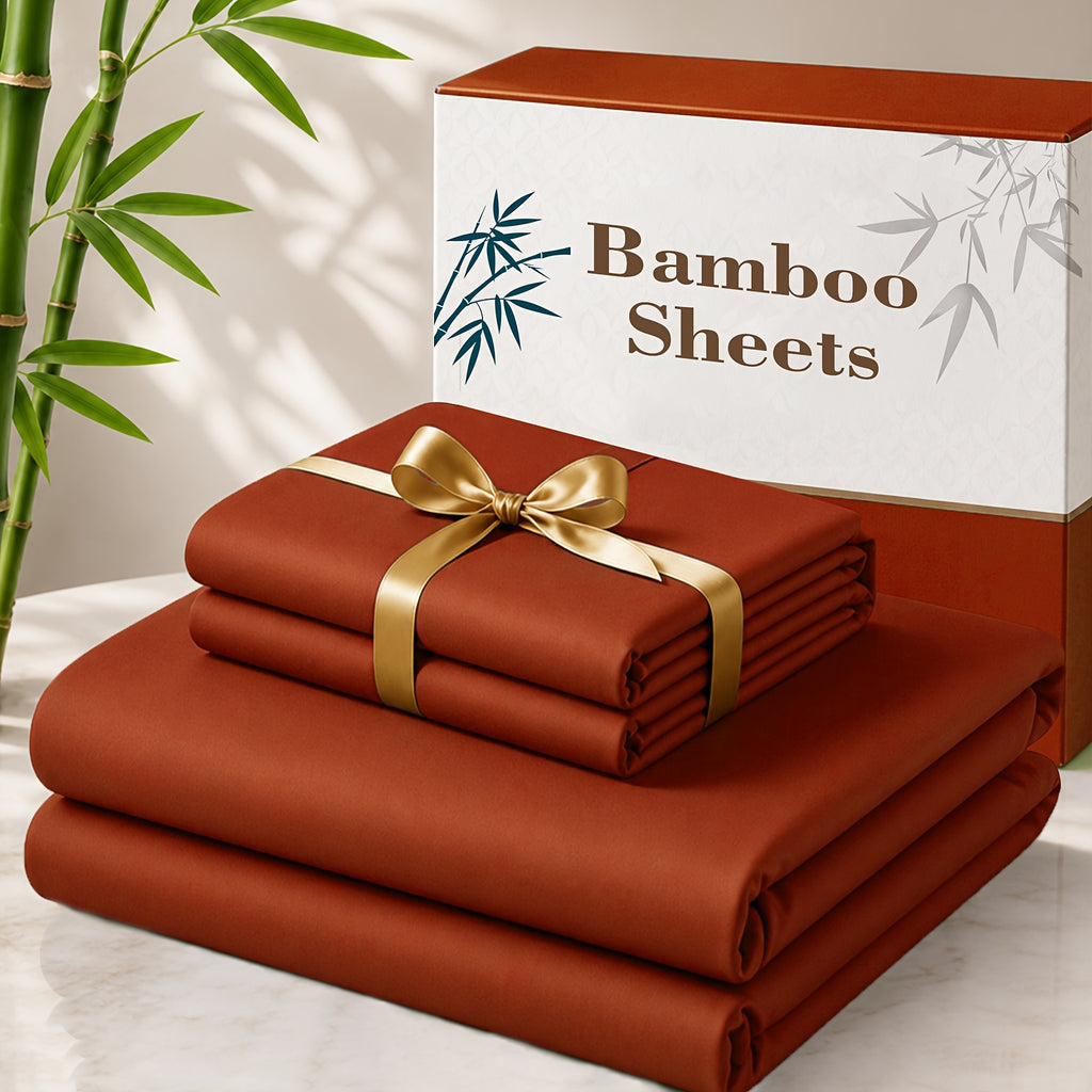 3 4pcs cooling bamboo bed sheet set 3000 tc extra deep