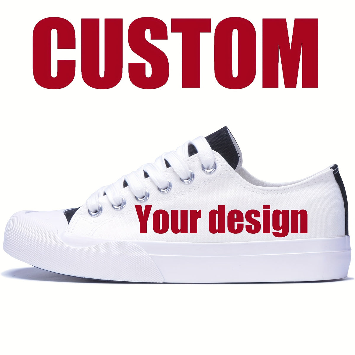 custom photo image text name white low top white high top