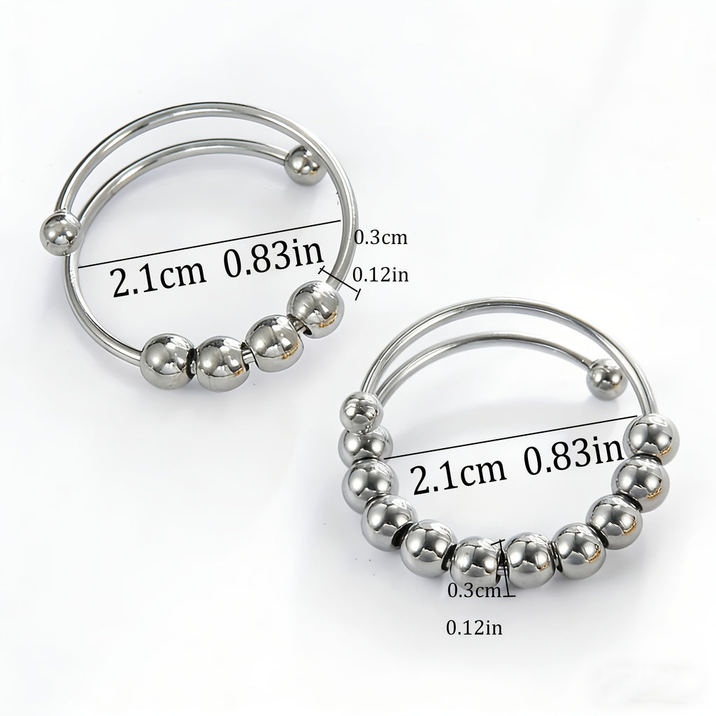adjustable anxiety rings made stainless steel designed