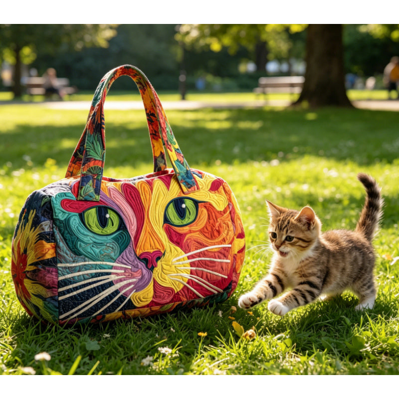 quilted travel tote bag oversized large capacity zipper